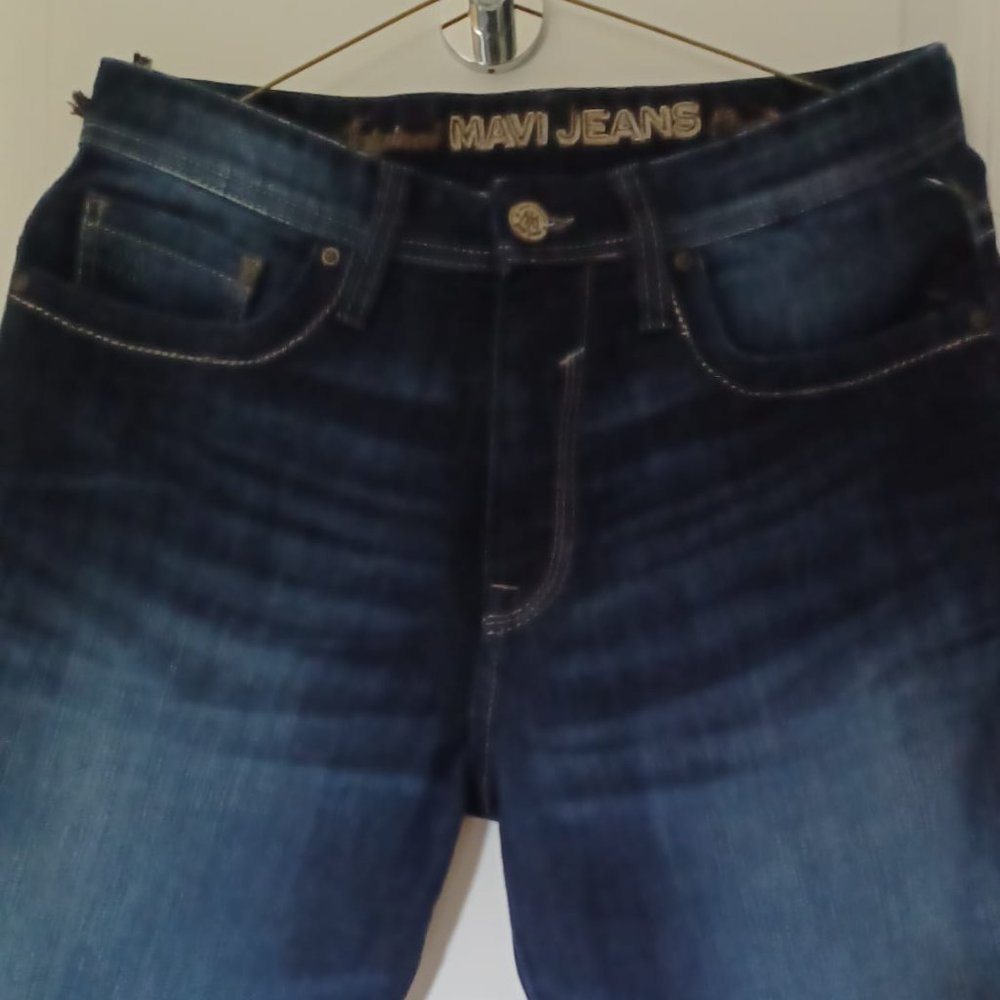 Mavi Jeans Womens Size 29/32 Blue Denim Low Rise Stretch Dark Wash